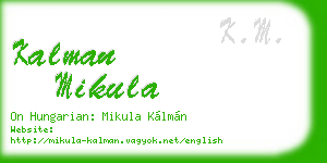 kalman mikula business card