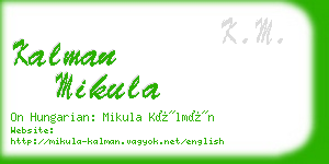 kalman mikula business card